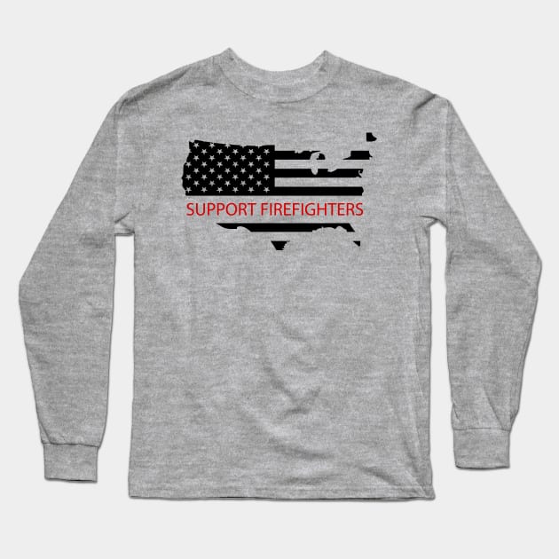 support firefighter Long Sleeve T-Shirt by B3pOh